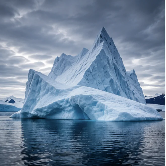 Large iceberg in cold water